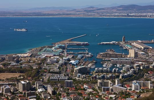South Africa, Cape Town, arial view over the V&A Waterfront