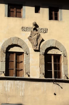 Florence - architectural detail from the building in the vicinity Orsanmichele.