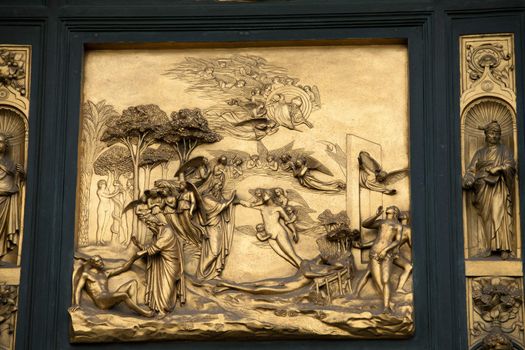 Florence - Baptistery , Panel of the Door of Paradise - Adam and Eve