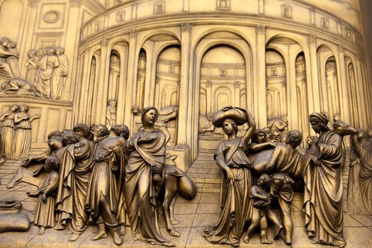 Florence - Baptistery , Panel of the Door of Paradise - Joseph sold into slavery