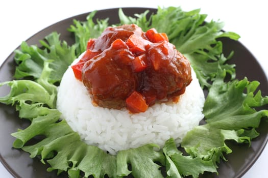 meatballs with rice