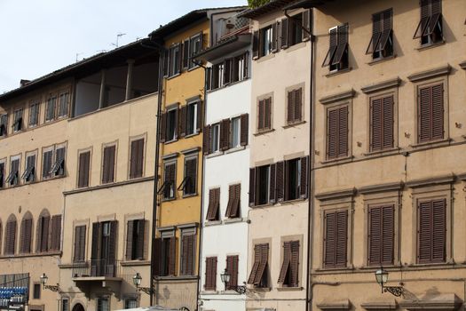 Florence - beautiful, historic tenements at Piazza Santa Croce