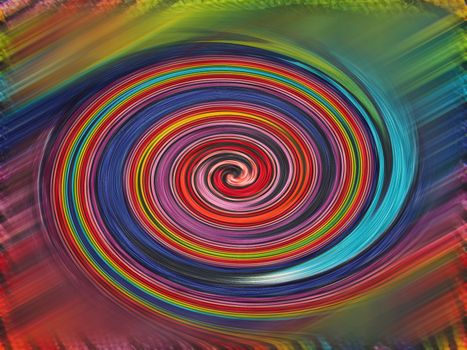 An abstract brightly colored rainbow swirl background or standalone picture