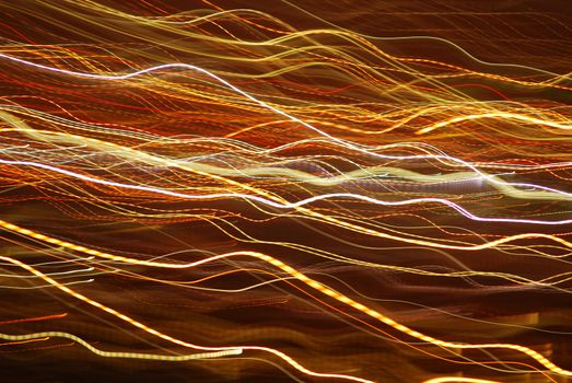 An abstract photograph using light and slow shutter speed creatively