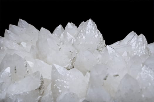 Close-up image of a quartz crystal,a specific rock for Cavnic, Romania which is the most famous source for mineral flowers in the world.