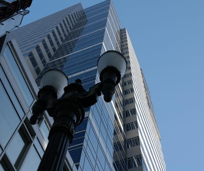 Looking up at a tall building in Portland Oregon