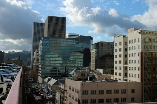 A view of the skyline in Portland Oregon