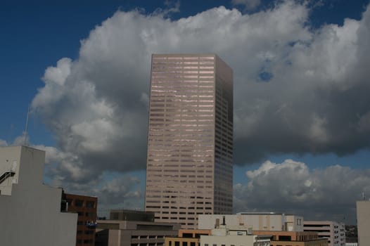 Looking at a tall building in Portland Oregon