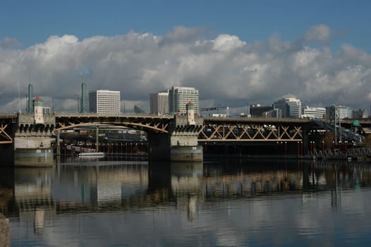 A view of the skyline in Portland Oregon