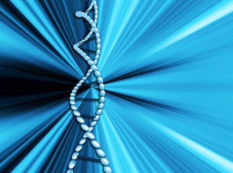 DNA strands on abstract background