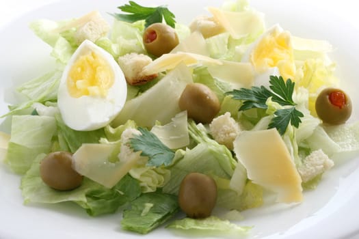 salad with cheese and egg