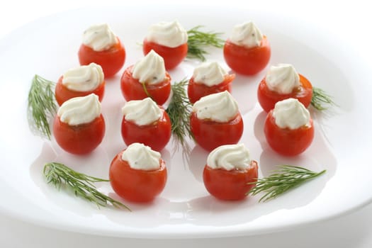 tomato with dip
