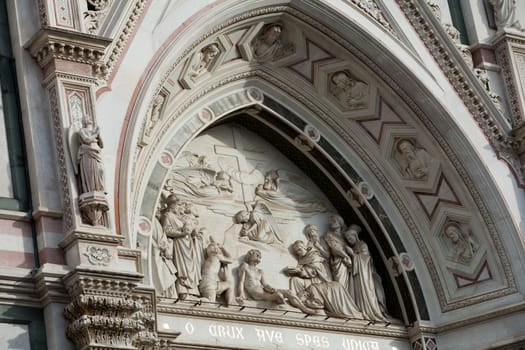 Florence-portal in the Church of Santa Croce
