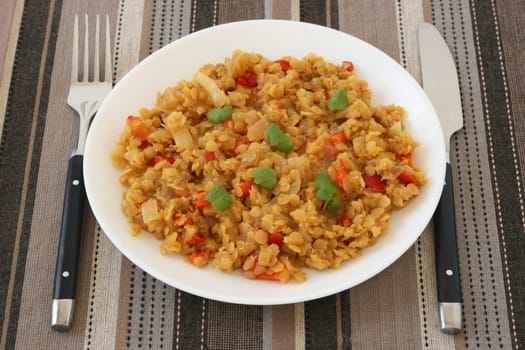 lentil with vegetables