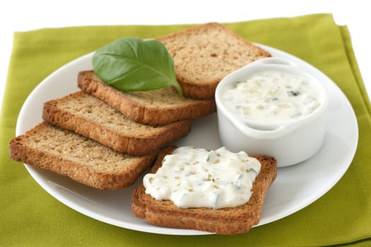 toasts with cream cheese