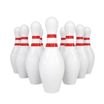 Bowling alleys. Isolated render on a white background