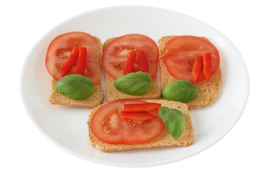 toasts with tomato