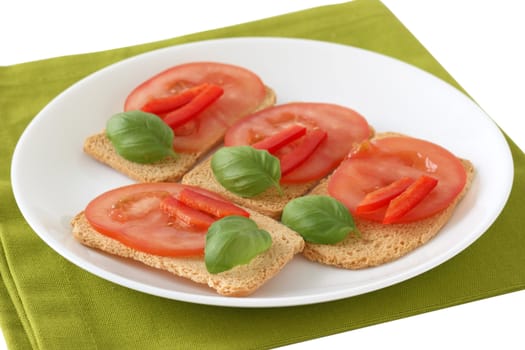toasts with tomato