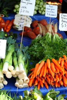 Fresh vegetables on Salamanca Market , Tasmania, Australia. 