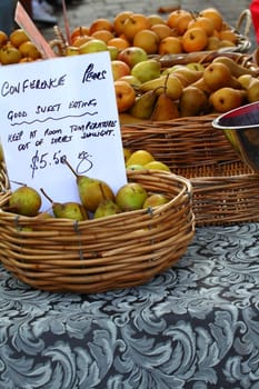 Fresh frits on Salamanca Market , Tasmania, Australia. 