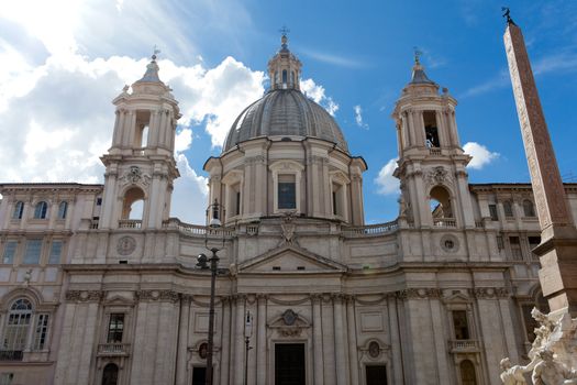 Sant'Agnese in Agone at Piazza Navona in Rome, Italy 