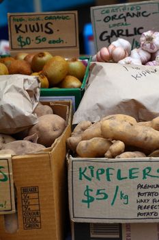 Fresh vegetables on Salamanca Market , Tasmania, Australia. 