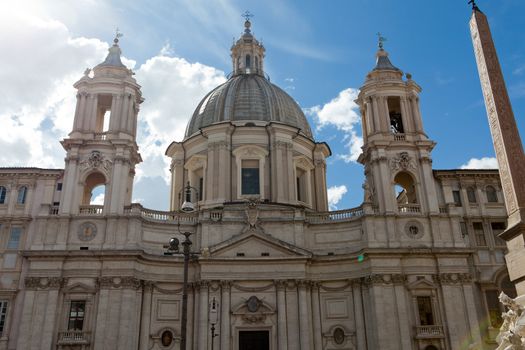 Sant'Agnese in Agone at Piazza Navona in Rome, Italy 