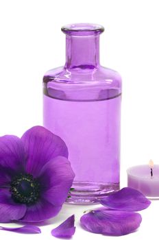 Aromatherapy and massage oil in a spa