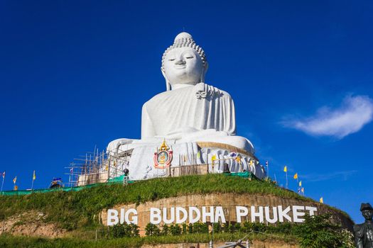 Big Buddha monument on the island of Phuket in Thailand