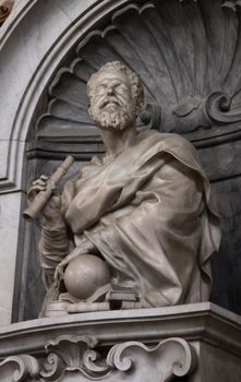 Galileo's tomb in the Basilica of Santa Croce, in Florence, Italy.
