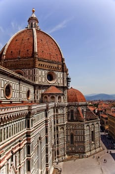 Duomo Basilica Cathedral Church from Giotto's Bell Tower Florence Italy