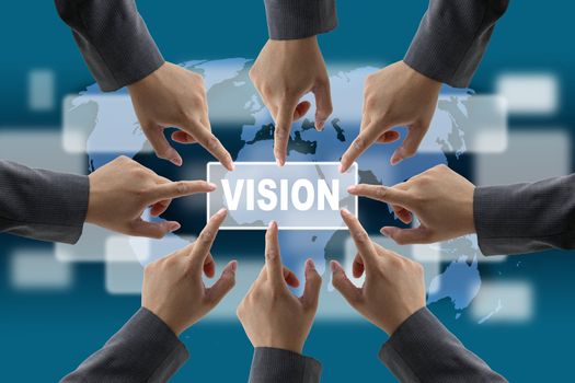 A diverse business teamwork do World vision technology 