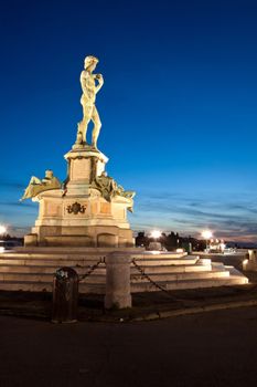 Statue of David, located in Micheal Angelo Park Florence, Italy