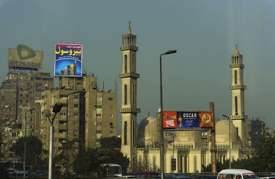 CAIRO - JAN 28: advertisements in Cairo downtown.Jan 28,2013 in Cairo,Egypt.