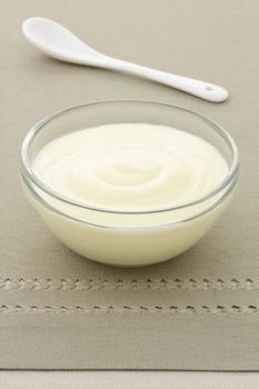 fresh and delicious creamy yogurt a healthy, nutritious and smooth snack