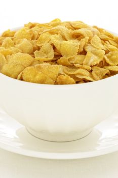 delicious and healthy  corn flakes, served in a beautiful French Cafe au Lait Bowl