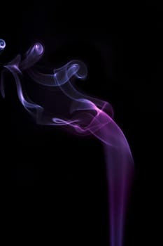 Purple abstract smoke on black