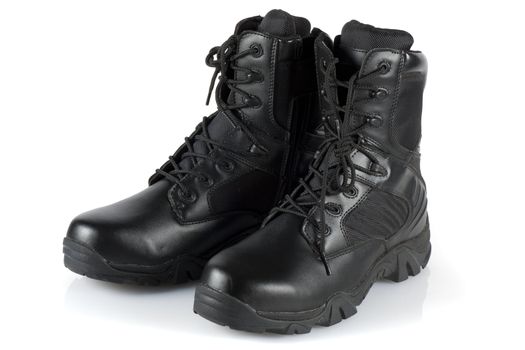 SWAT Delta force team boots in isolated