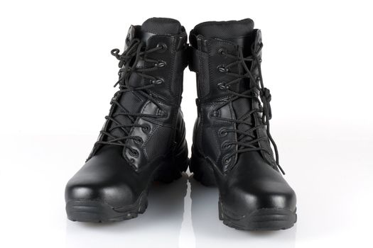 SWAT Delta force team boots in isolated