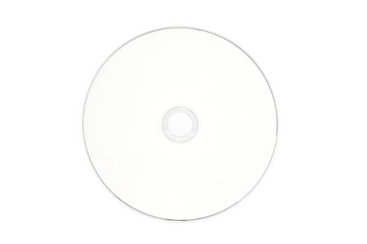 Blank white music compact disc or cd dvd vcd blueray