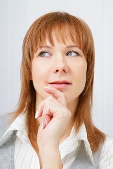 Portrait of an attractive young business woman in office