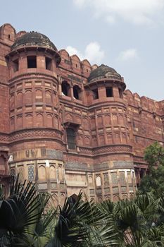 Entrance to the Red Fort in Agra, Uttar Pradesh, India