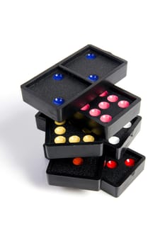 Stack of a dominoe with color points