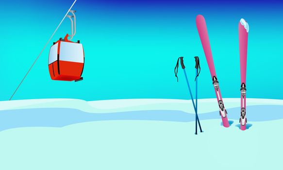 Winter sports skiing rest