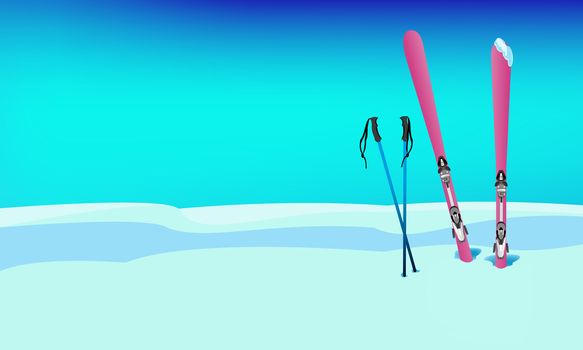 Winter sports skiing rest