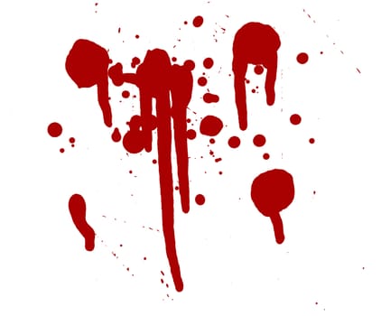 Blood Splatters Drips that can be color changed into slime or mud.