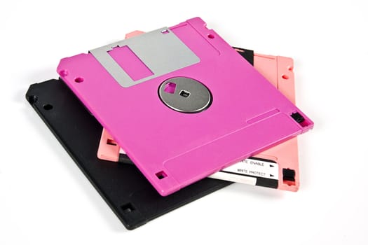 Stack of floppy disks