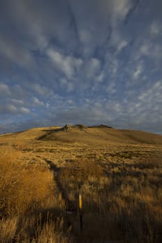 Mountain range and sky at dusk. excelletn for copyspace or backdrops.