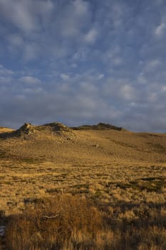 Mountain range and sky at dusk. excelletn for copyspace or backdrops.