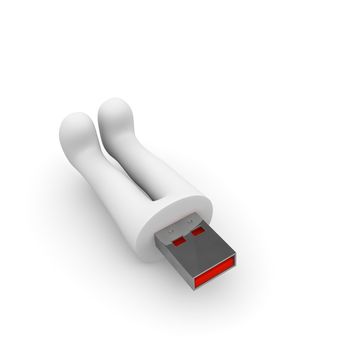 A USB stick is to save a technical gerat and disseminate the data to different media.